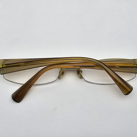 Alain Mikli A0656 17 Lime Green Semi Rimless Eyeglasses Frame w Flexhinge France - Picture 11 of 14